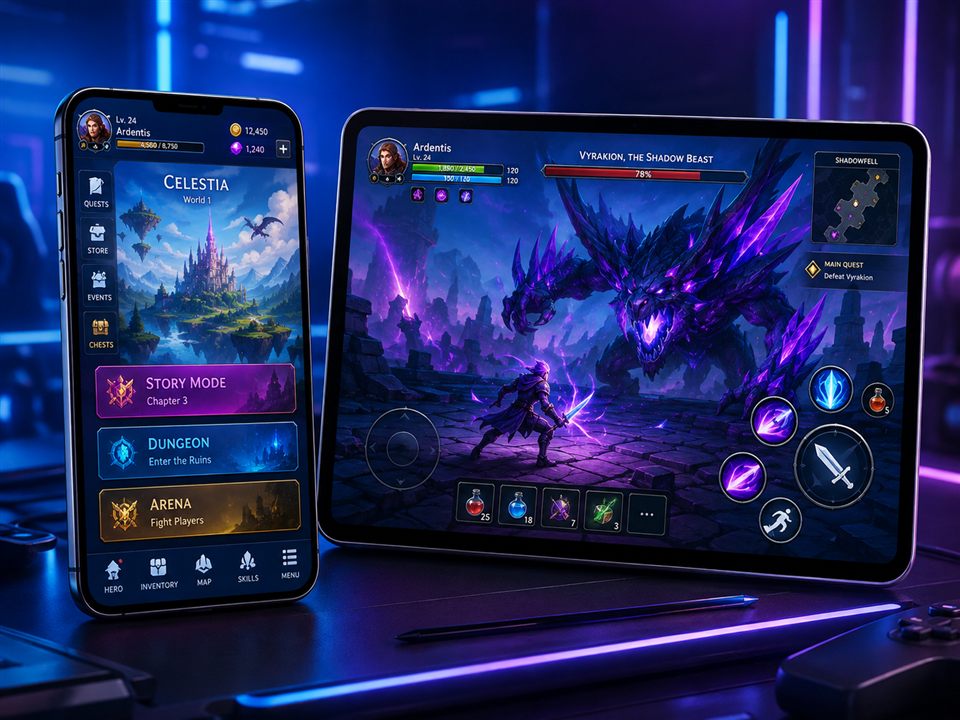 Jeu sur smartphone